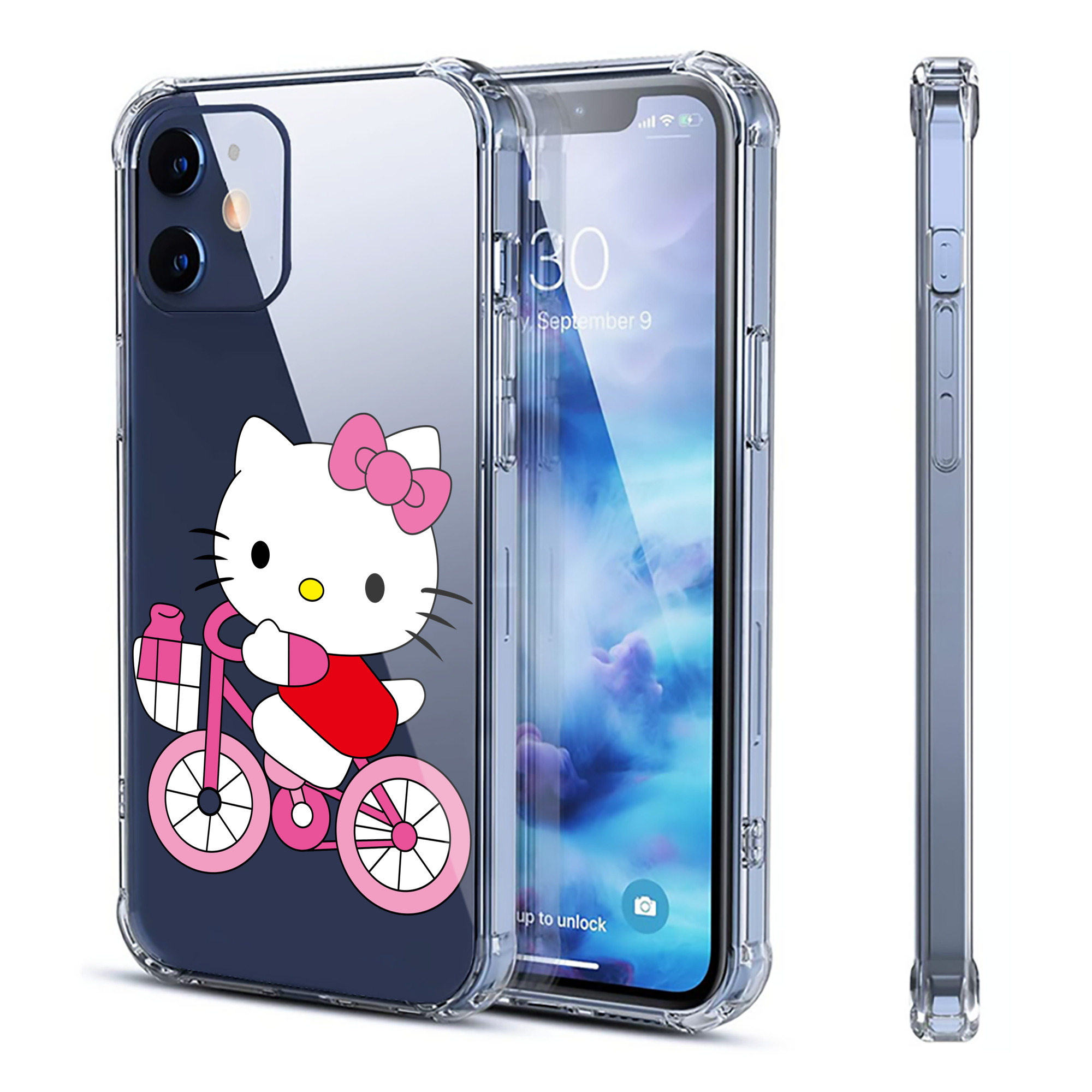 （画像用） Hello Kitty ハローキティ 【iPhone 12シリーズ対応】透明スマホケース（クリアソフトケース）